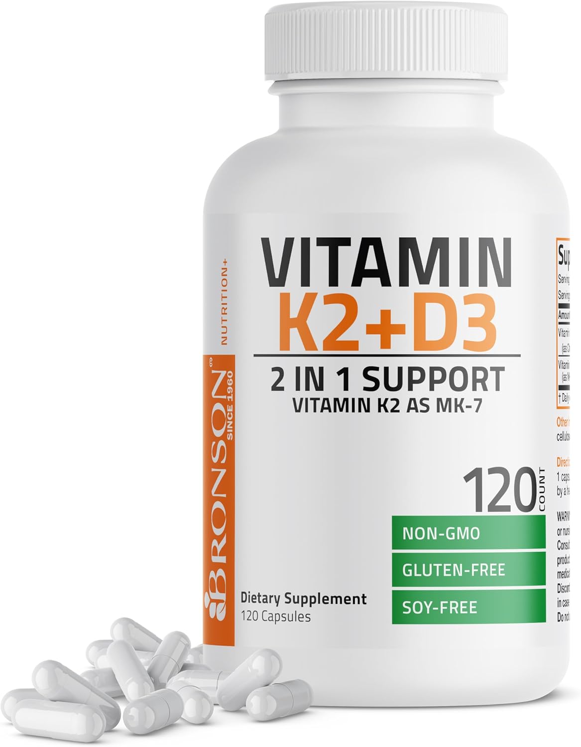 Bronson — Vitamin D3 + K2 (MK-7)