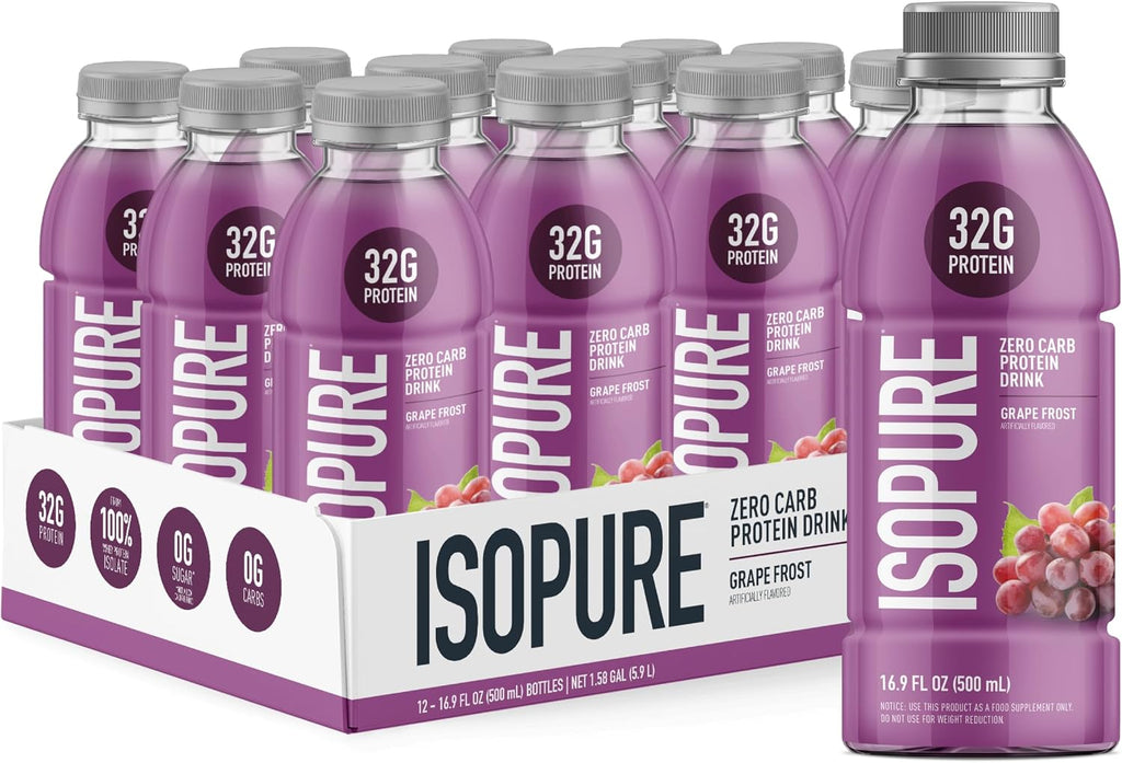 Isopure — Zero Carb Clear Protein RTD — Grape Frost